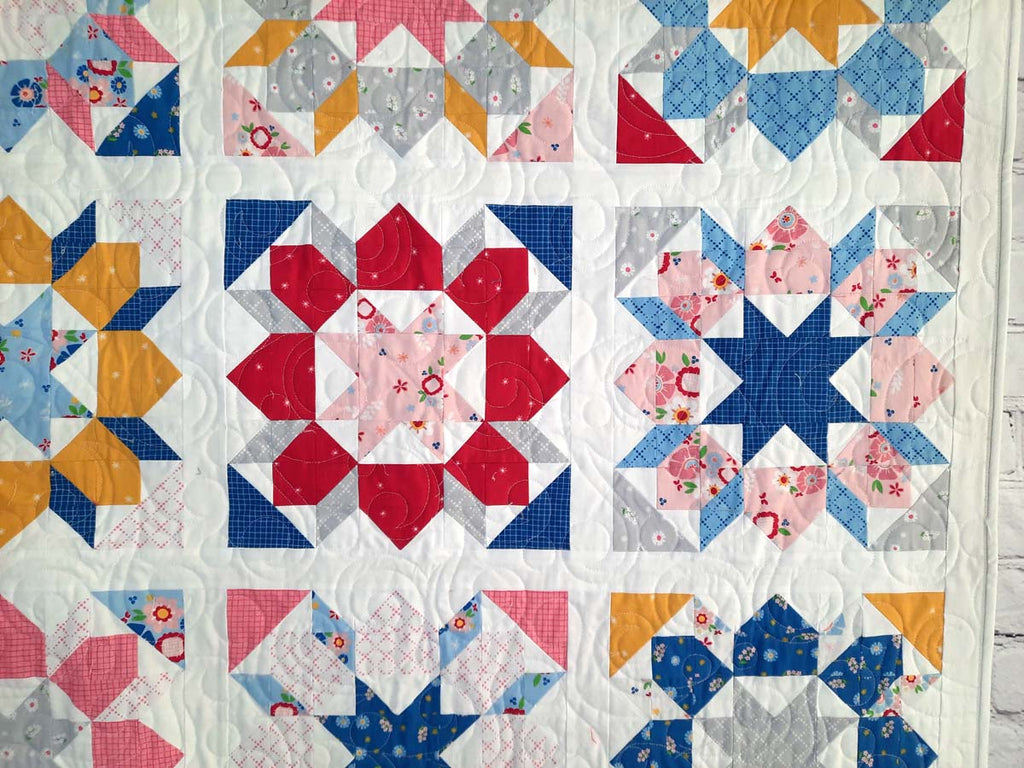Oh Star of Bethlehem modern baby lap quilt