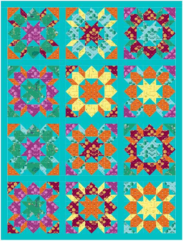 BL190 Oh Star of Bethlehem quilt kit Norahs garden