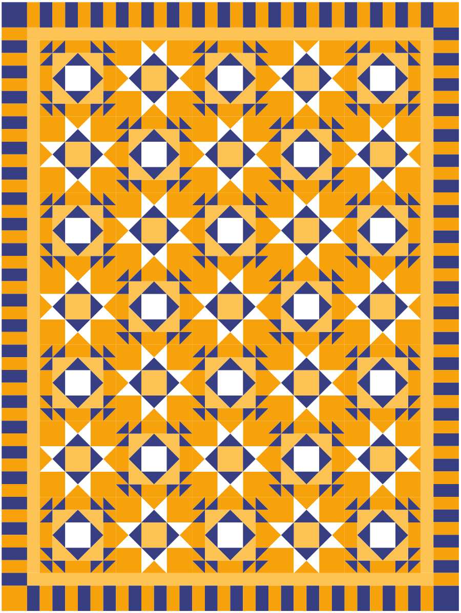 BL292 Orange you Glad Quilt Pattern 3 sizes Accuquilt friendly