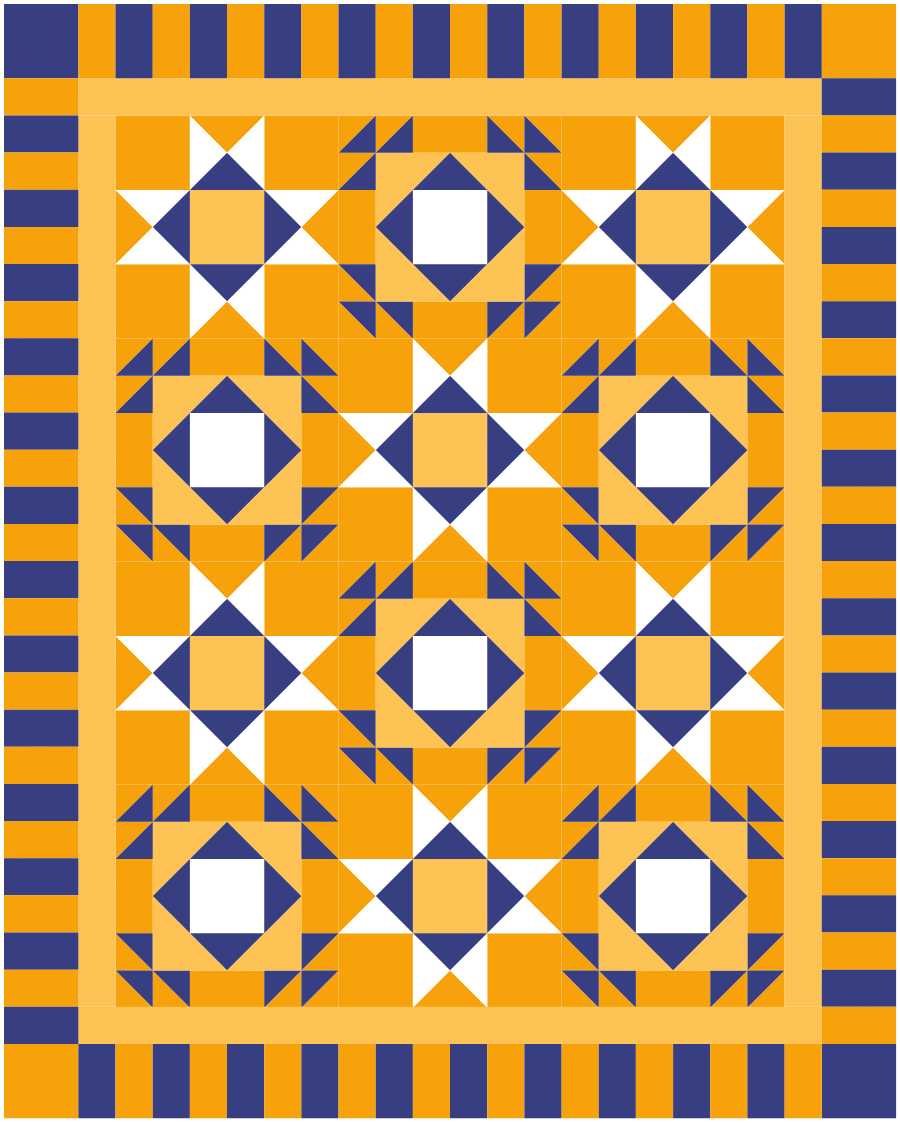 BL292 Orange you Glad Quilt Pattern 3 sizes Accuquilt friendly