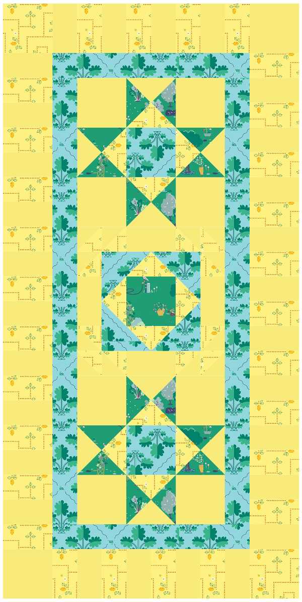 BL292 Orange you Glad Quilt KIT SMALL Norahs Garden