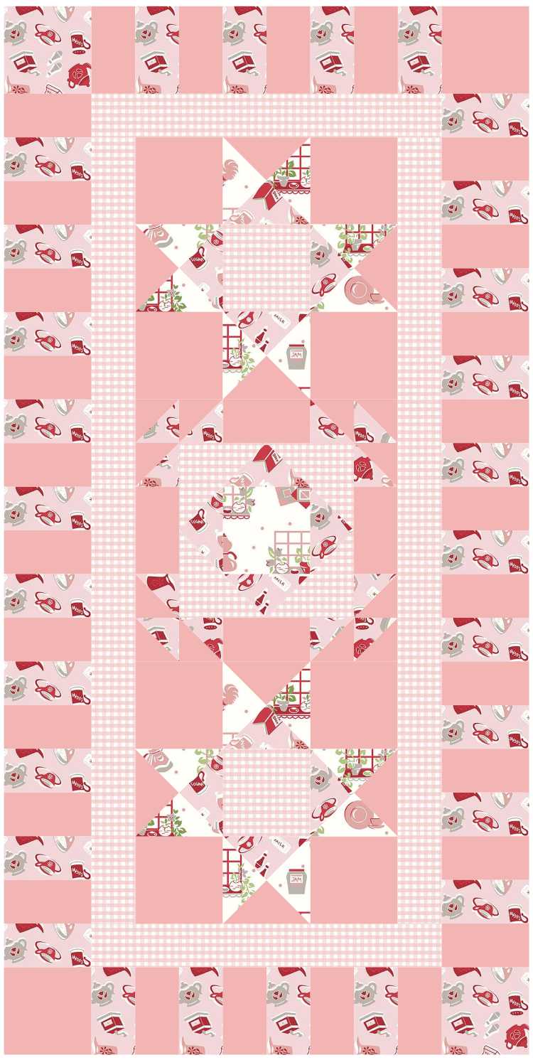 BL292 Orange you Glad Quilt KIT SMALL Teacups