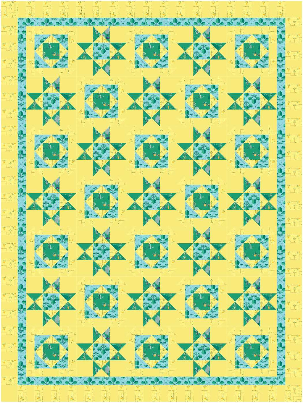 BL292 Orange you Glad Quilt KIT LARGE Norahs Garden