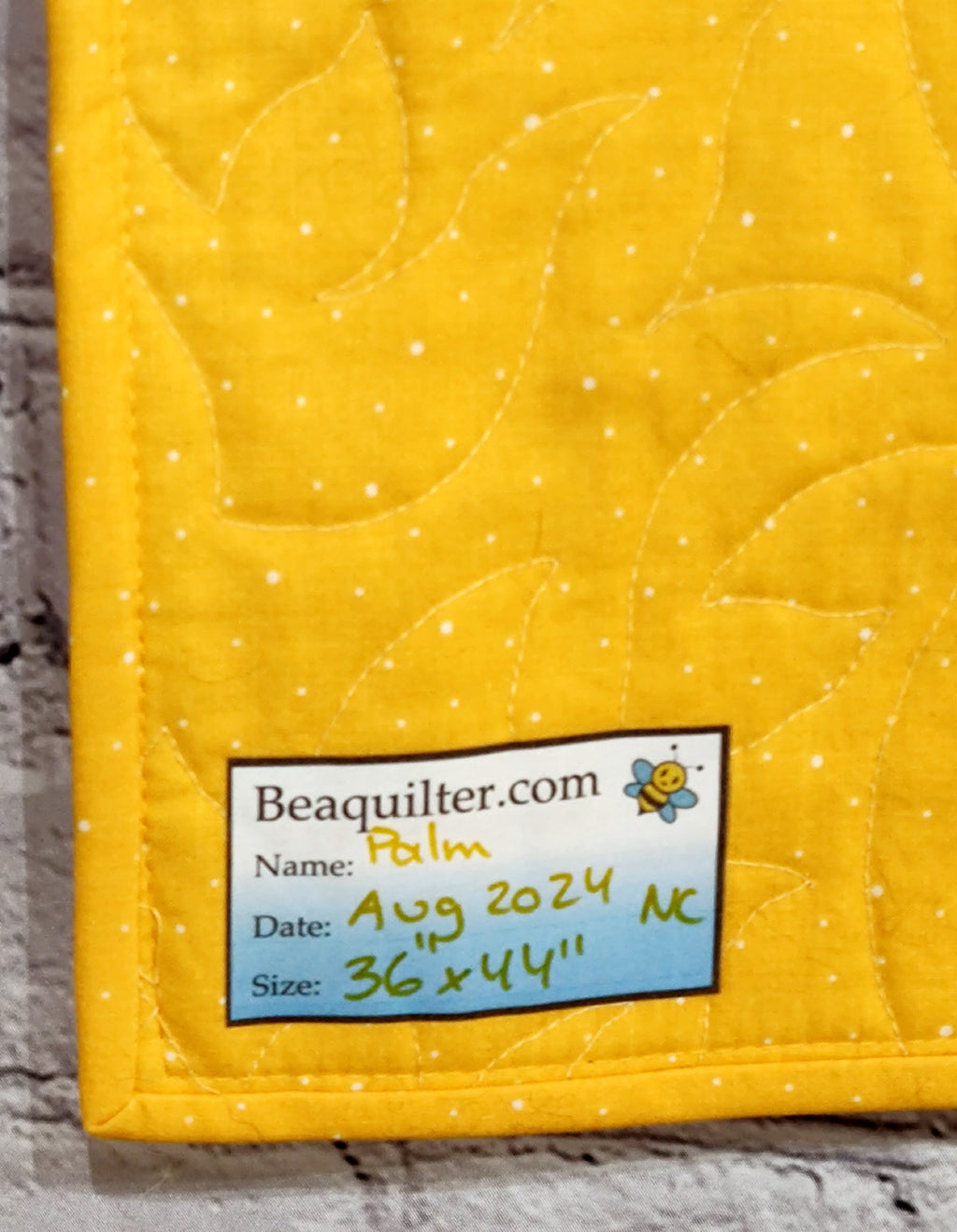 Palm Leaf Red Green Yellow Modern Baby Lap quilt