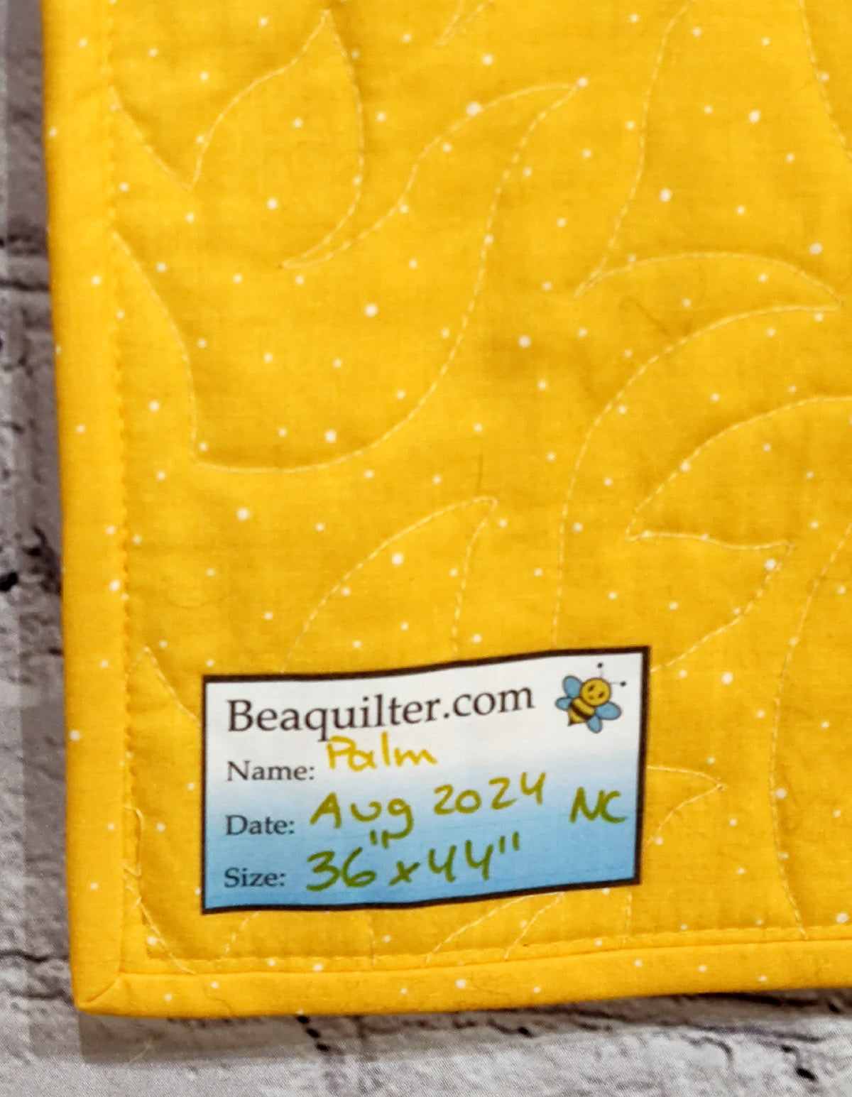 Palm Leaf Red Green Yellow Modern Baby Lap quilt