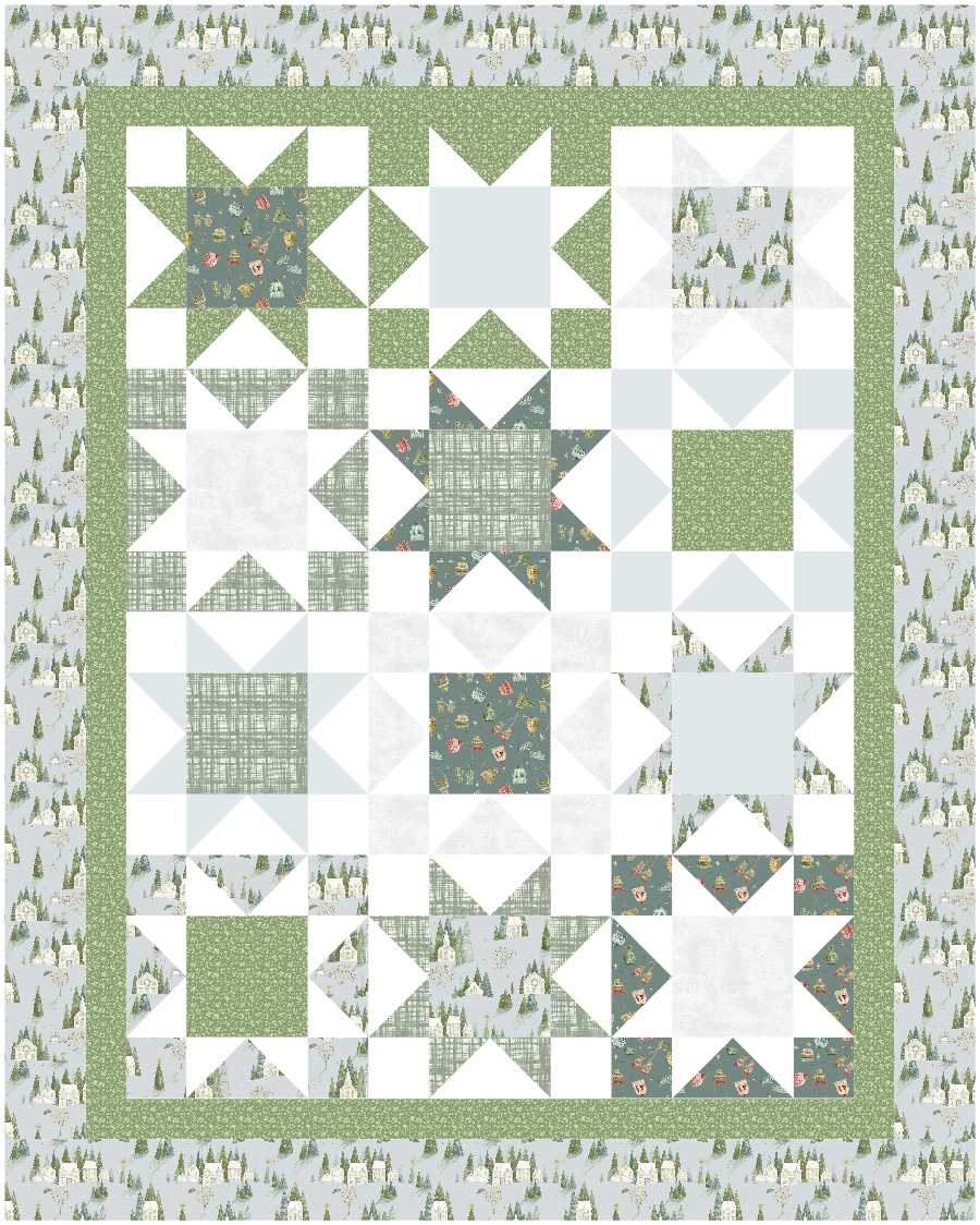 BL124 Patriotic Stars Quilt Kit MEDIUM