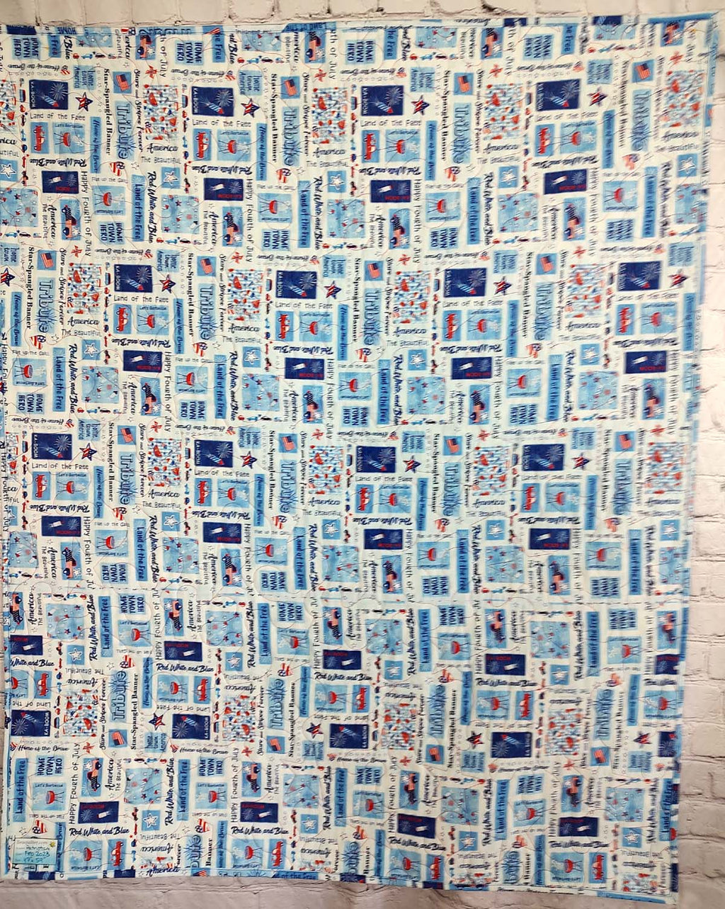 Picnic Patriotic Red white and blue Modern baby lap quilt