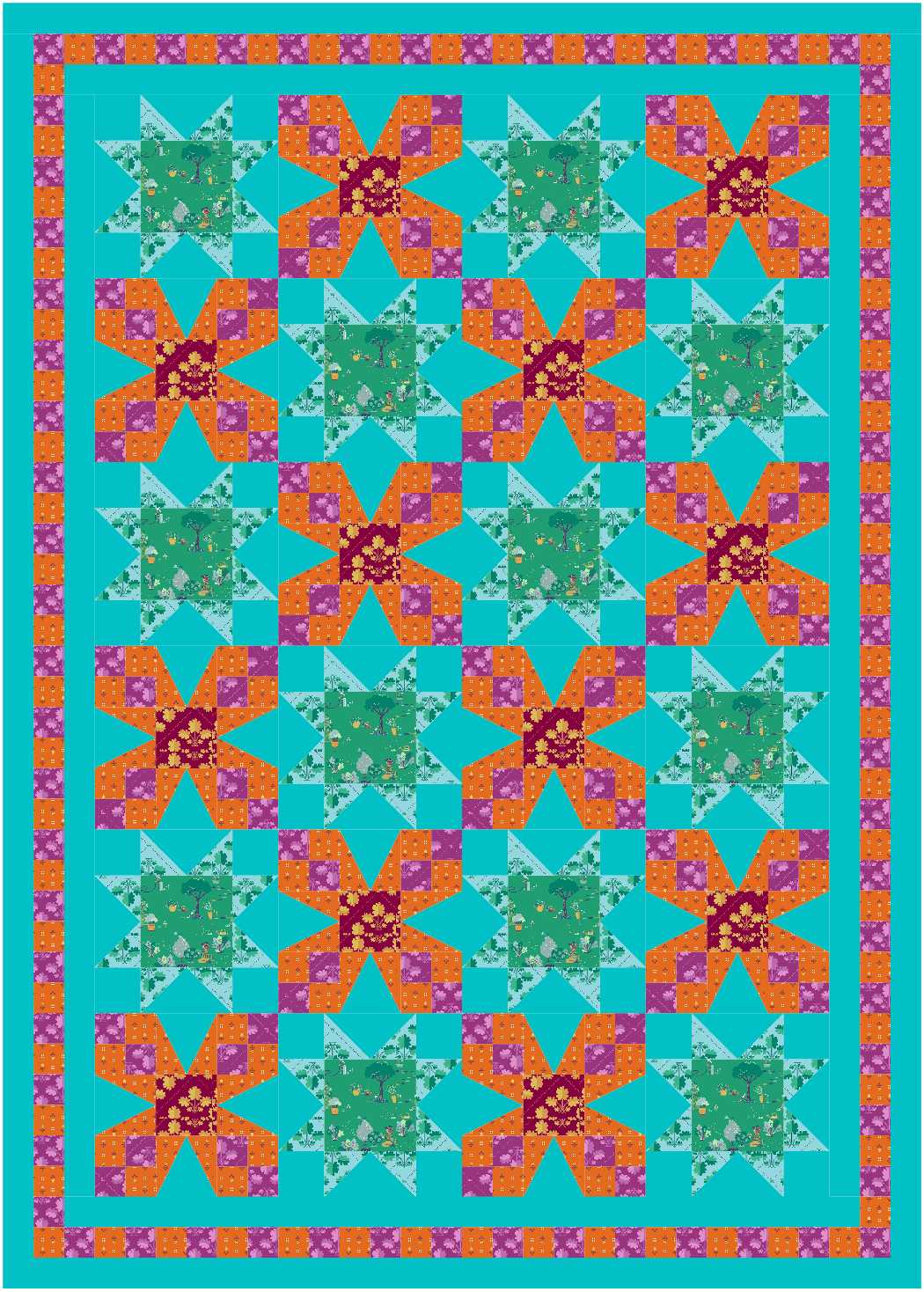 BL238 Picnic Quilt Kit L Noras Garden