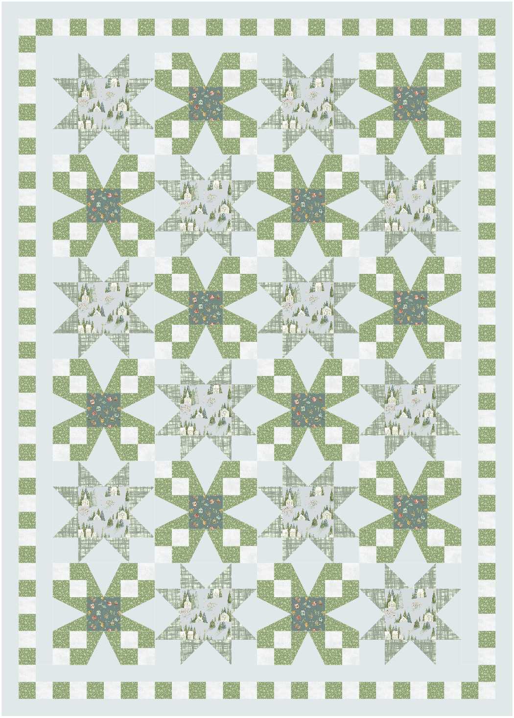 BL238 Picnic Quilt fabric Kit LARGE
