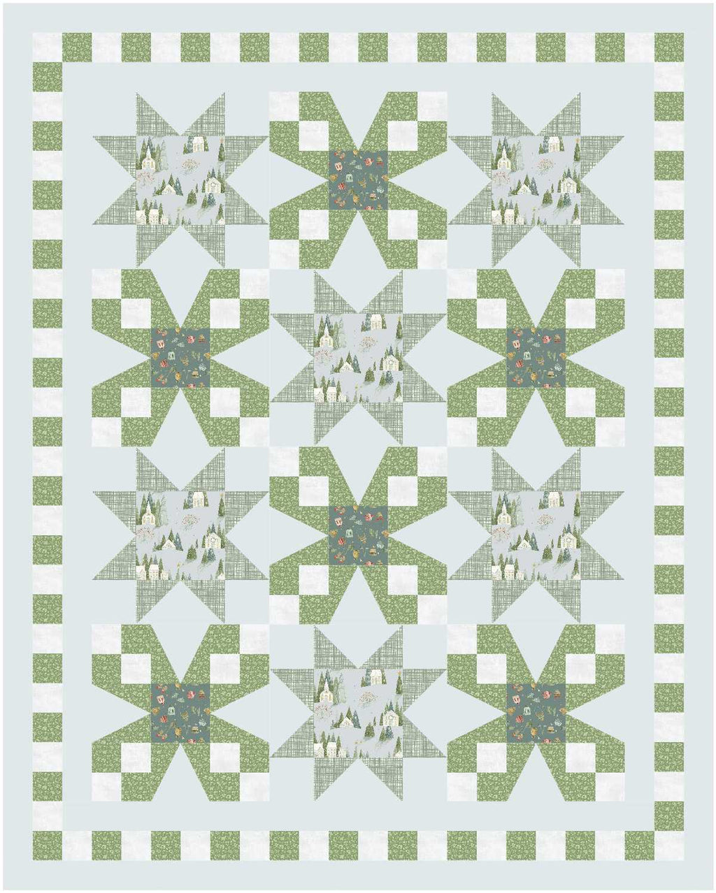 BL238 Picnic Quilt fabric Kit MEDIUM