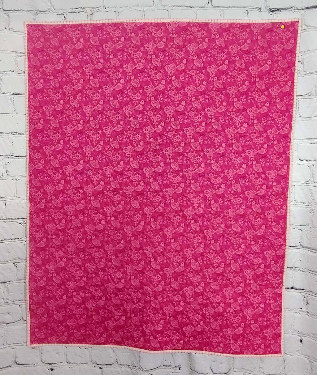 Pink birdie Baby Girl Hug Life Quilt