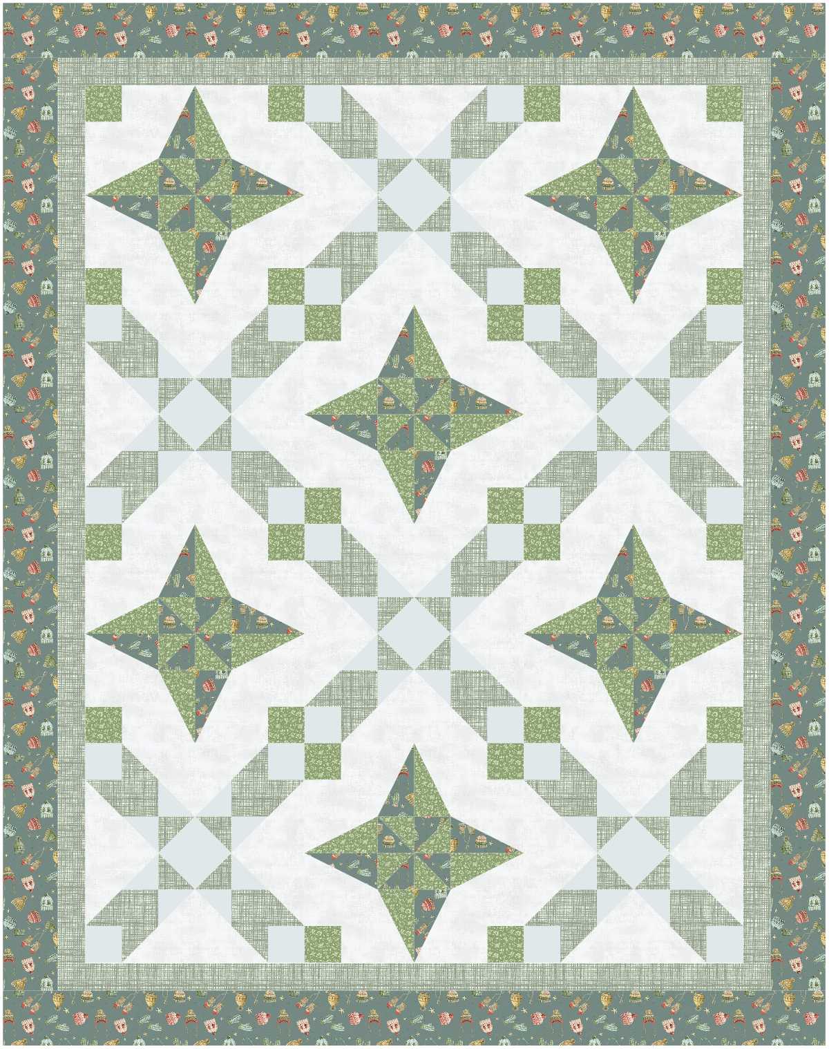 BL267 Pinnacle Quilt fabric KIT MEDIUM