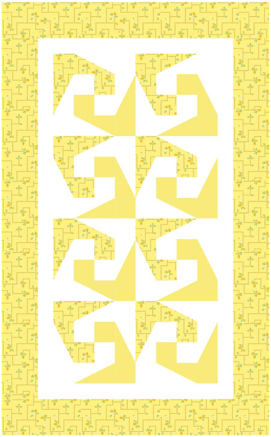 BL232 Plagues Table Runner Quilt Kit S Norahs Garden