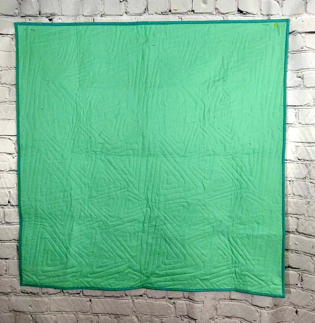 Turquoise and Yellow Modern Starry Path baby lap quilt
