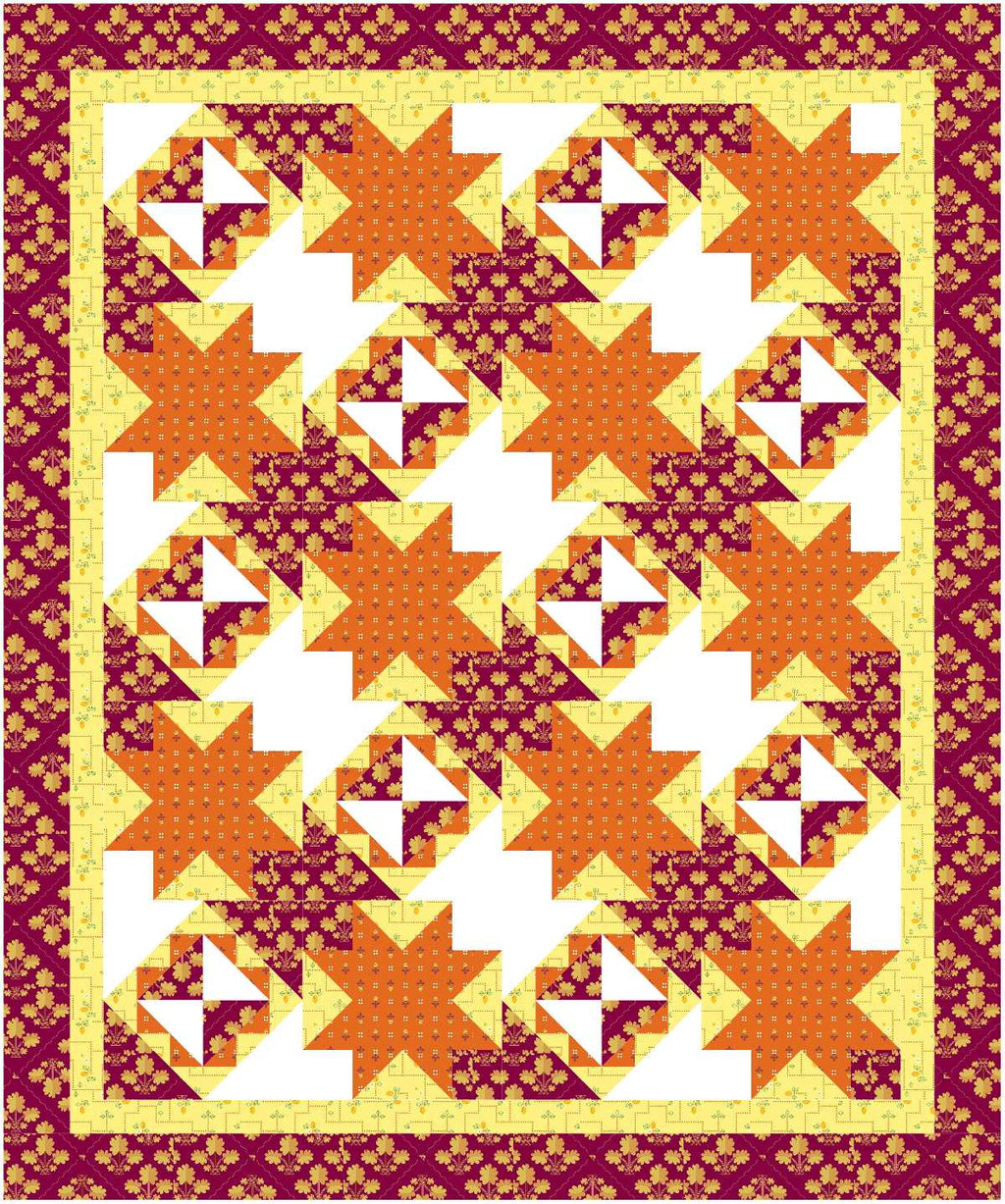BL231 Pumpkin Vines Quilt Kit MEDIUM Norahs Garden