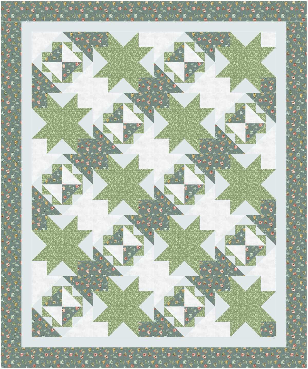 BL231 Pumpkin Vines Quilt Kit MEDIUM