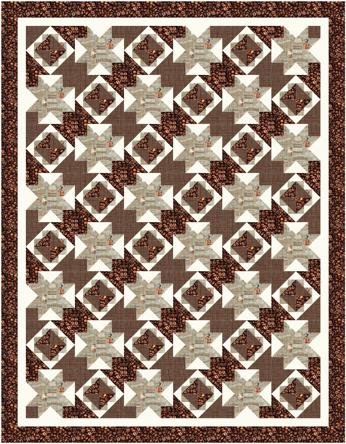 BL231 Pumpkin Vines Quilt Kit 3 sizes