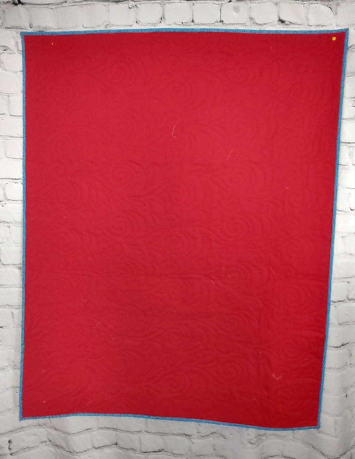 Pine Burr Patriotic Red White and Blue baby lap quilt
