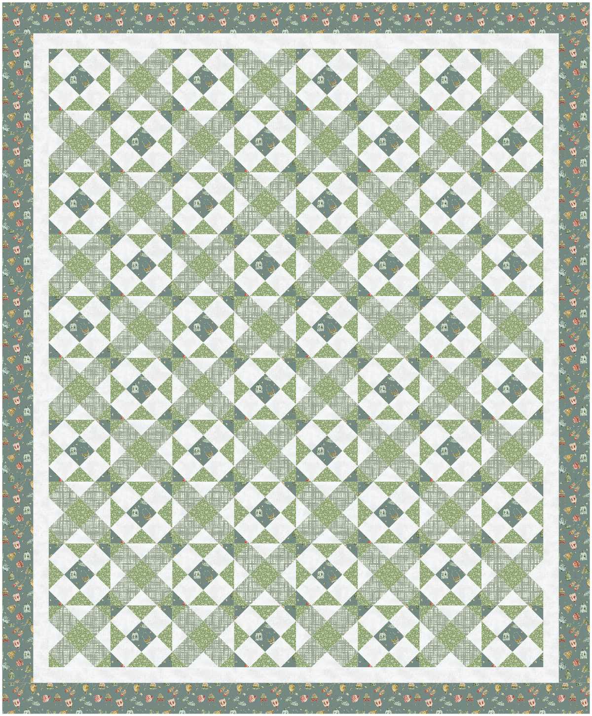 BL251 Riding thru the forest Quilt fabric KIT LARGE