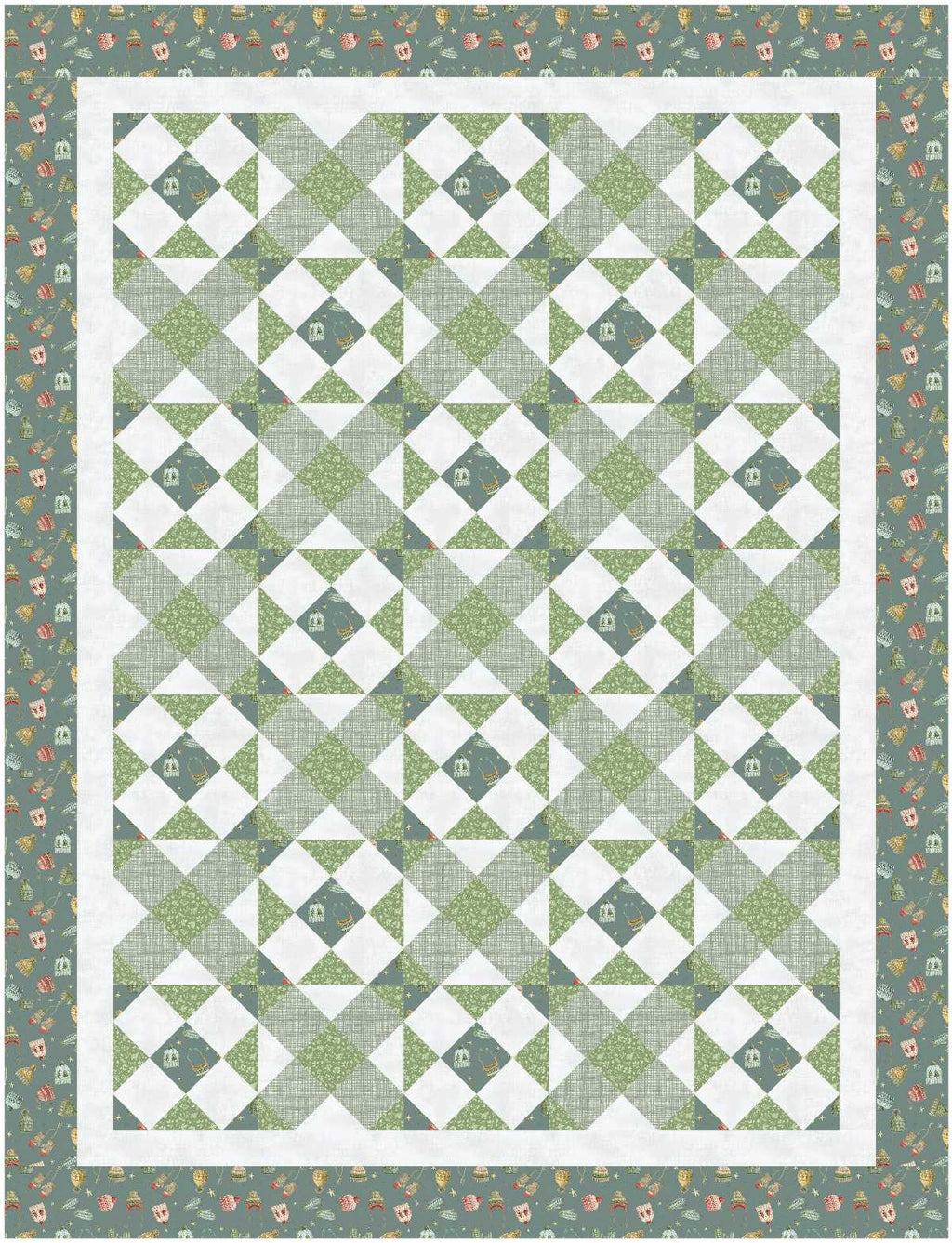 BL251 Riding thru the forest Quilt fabric KIT MEDIUM