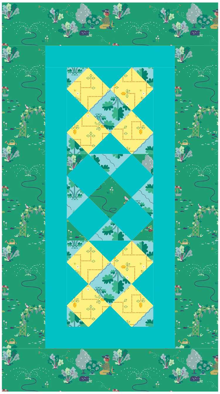 BL251 Riding thru the forest Quilt KIT SMALL Norahs garden