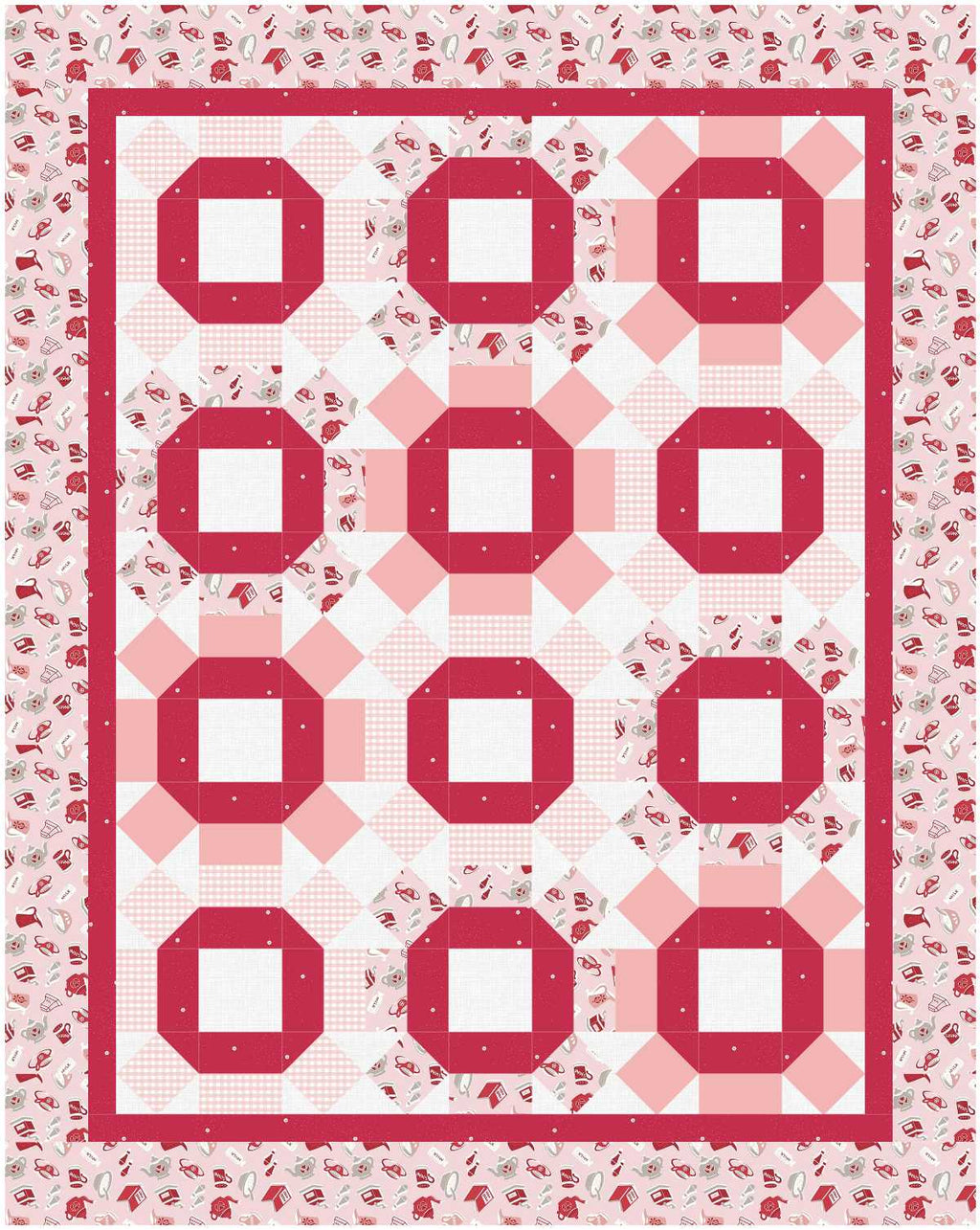 BL158 Rolling Boulders Quilt Kit 3 sizes
