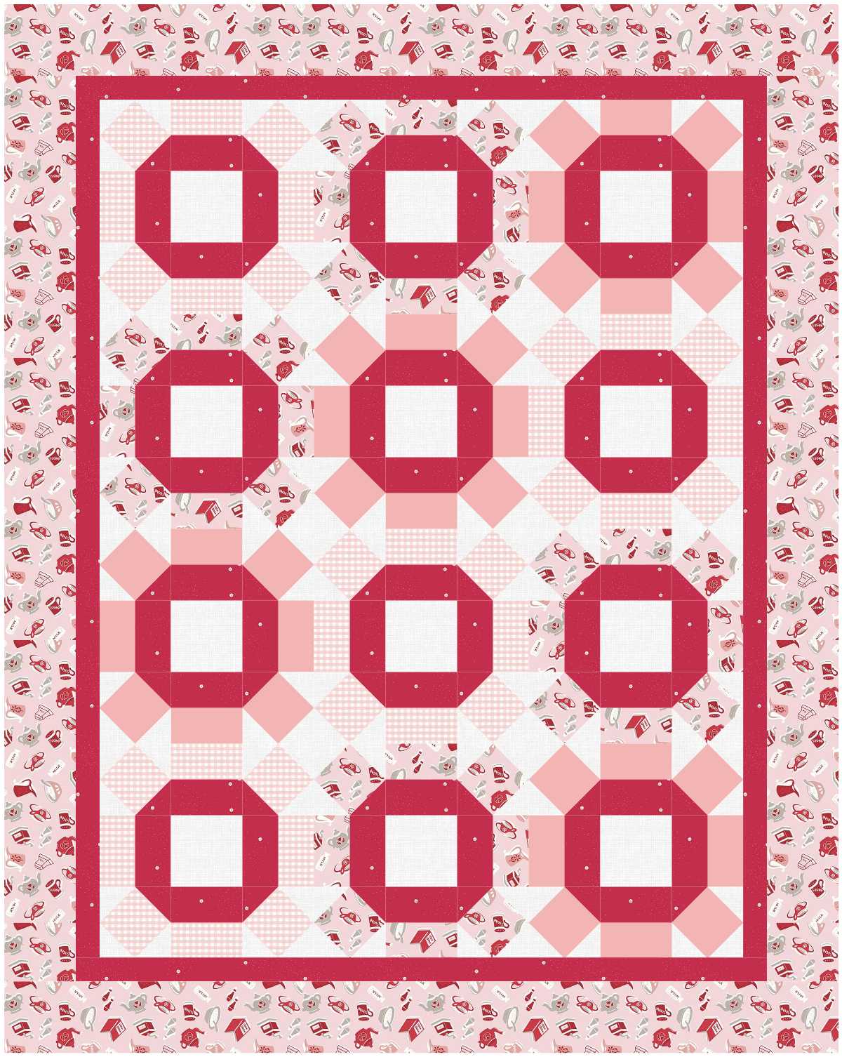 BL158 Rolling Boulders Quilt Kit 3 sizes