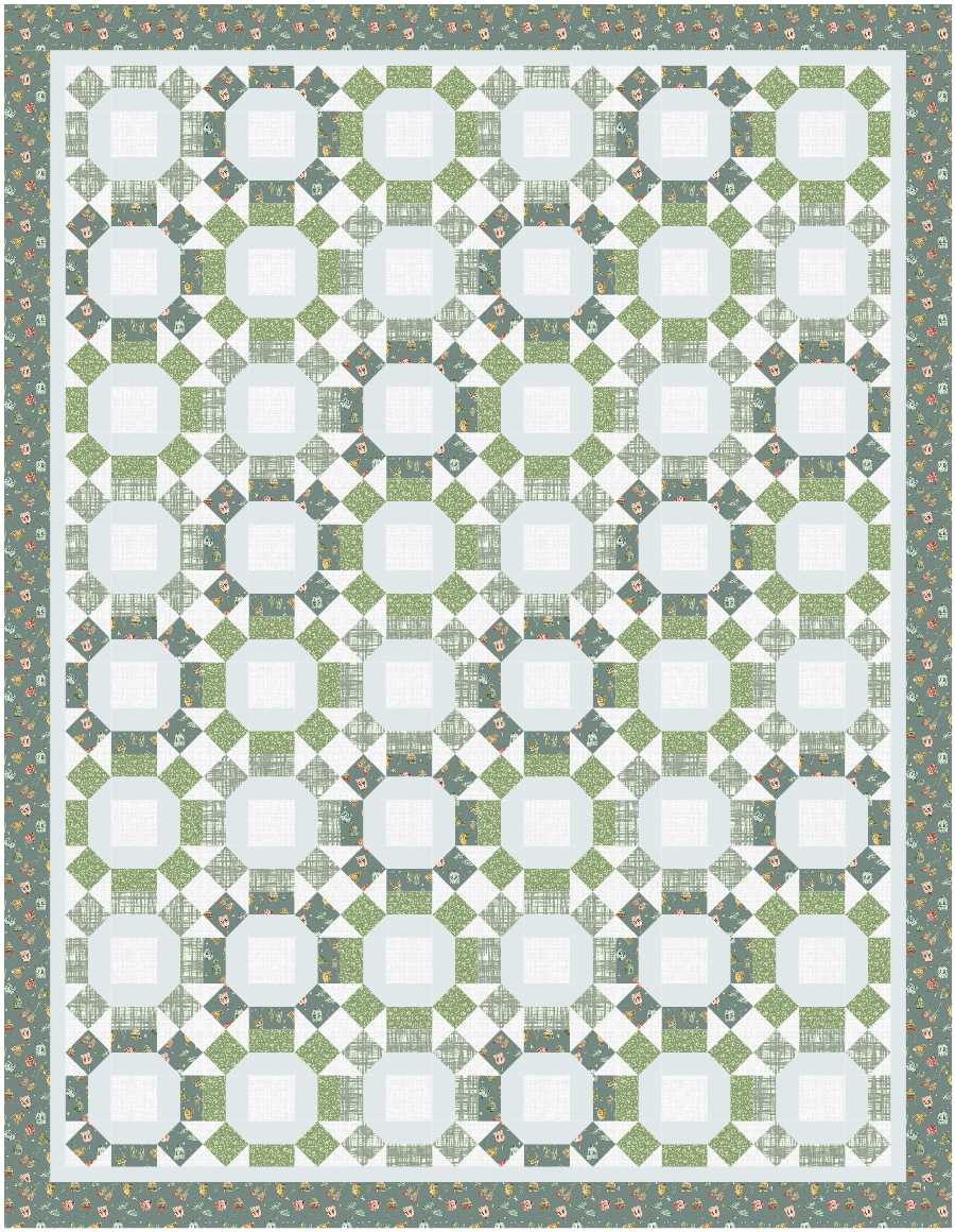 BL158 Rolling Boulders Quilt Kit LARGE Winter