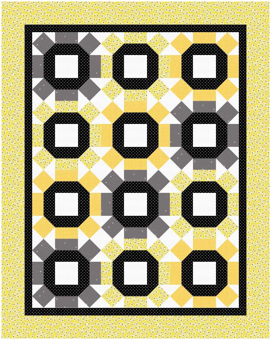 BL158 Rolling Boulders Quilt Kit SMALL Sunflower