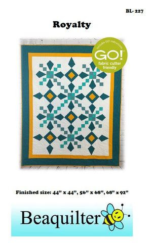 BL227 Royalty Quilt pattern 3 sizes Accuquilt friendly including 16 sizes, templates and rotary cutting always included