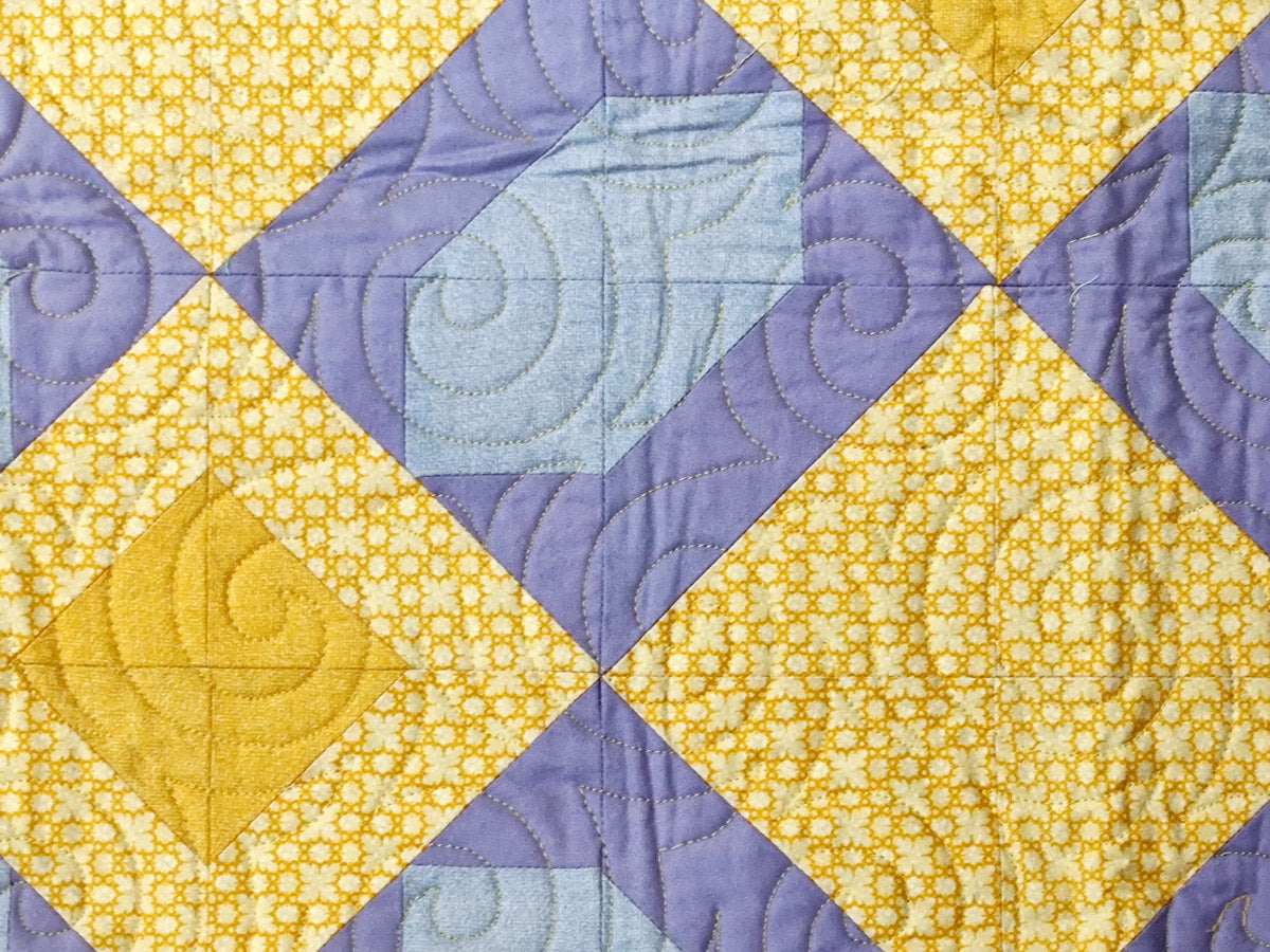 Purple Yellow Baby Quilt