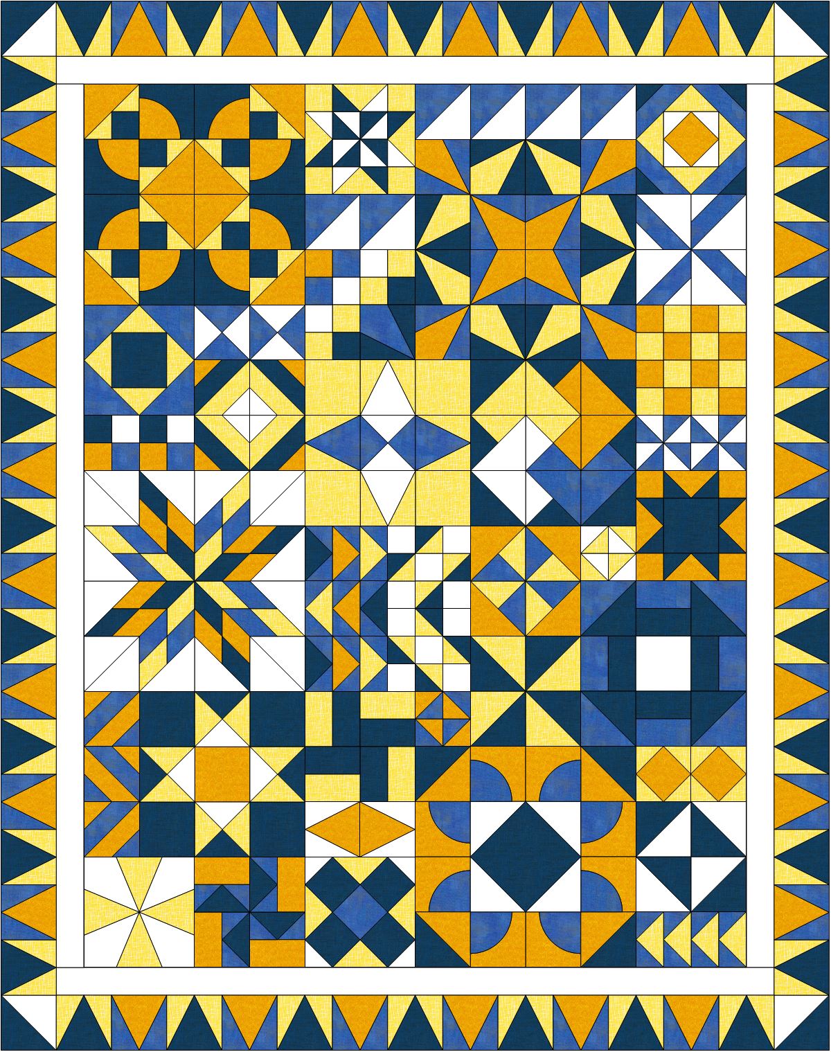 BL163 Jumbled Sampler Quilt Accuquilt friendly!