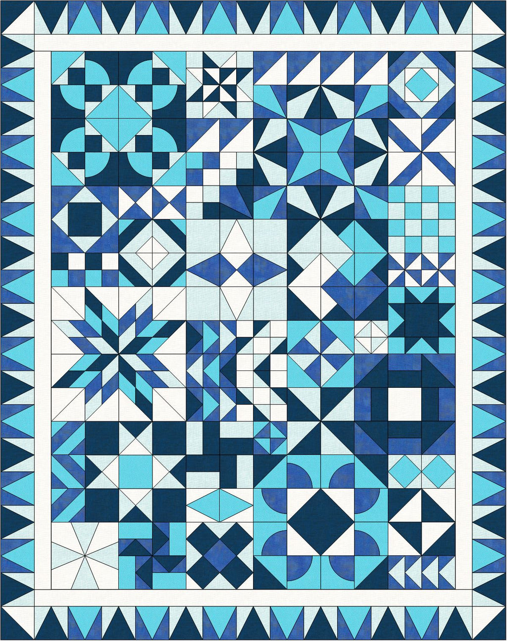 BL163 Jumbled Sampler Quilt Accuquilt friendly!