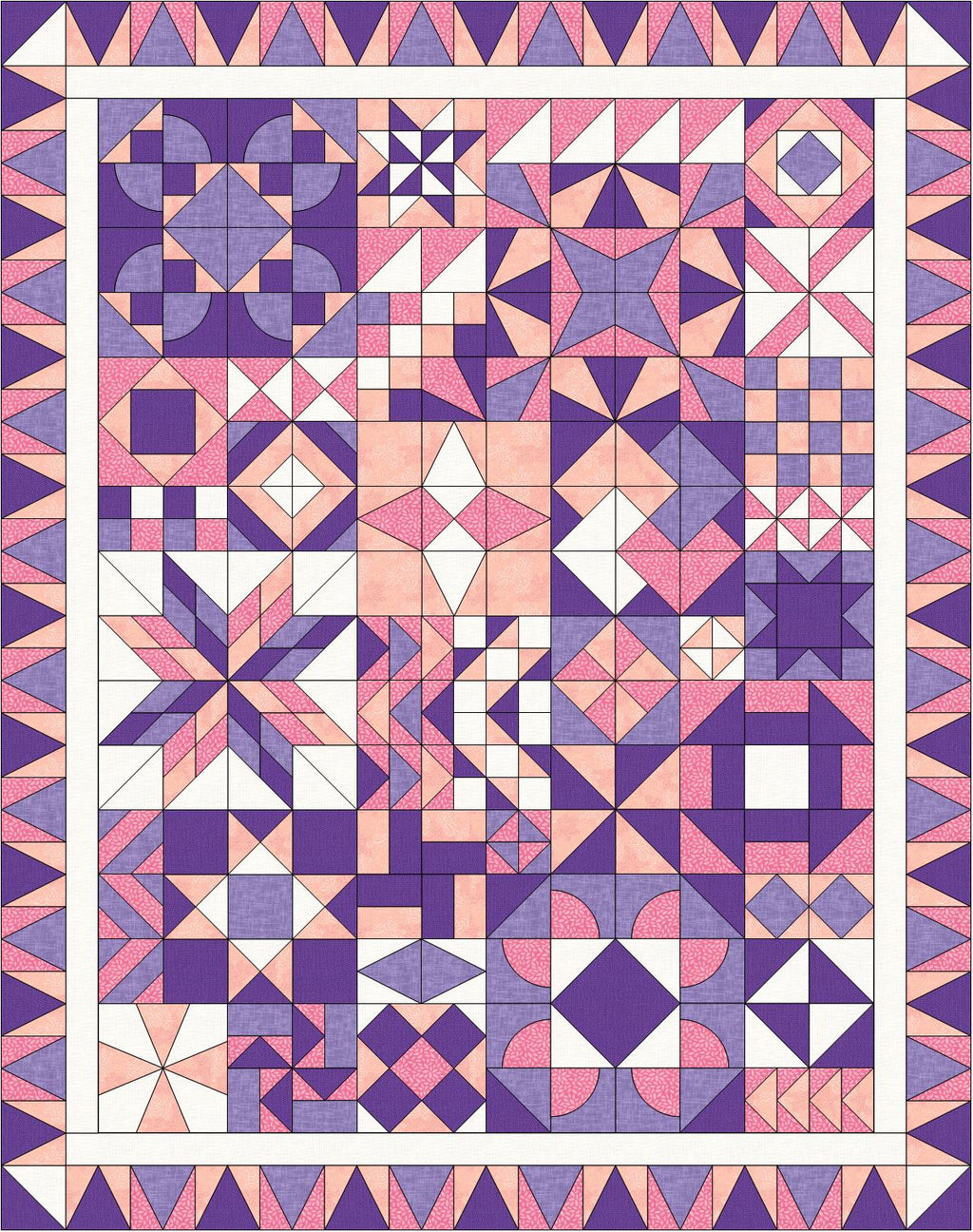 BL163 Jumbled Sampler Quilt Accuquilt friendly!