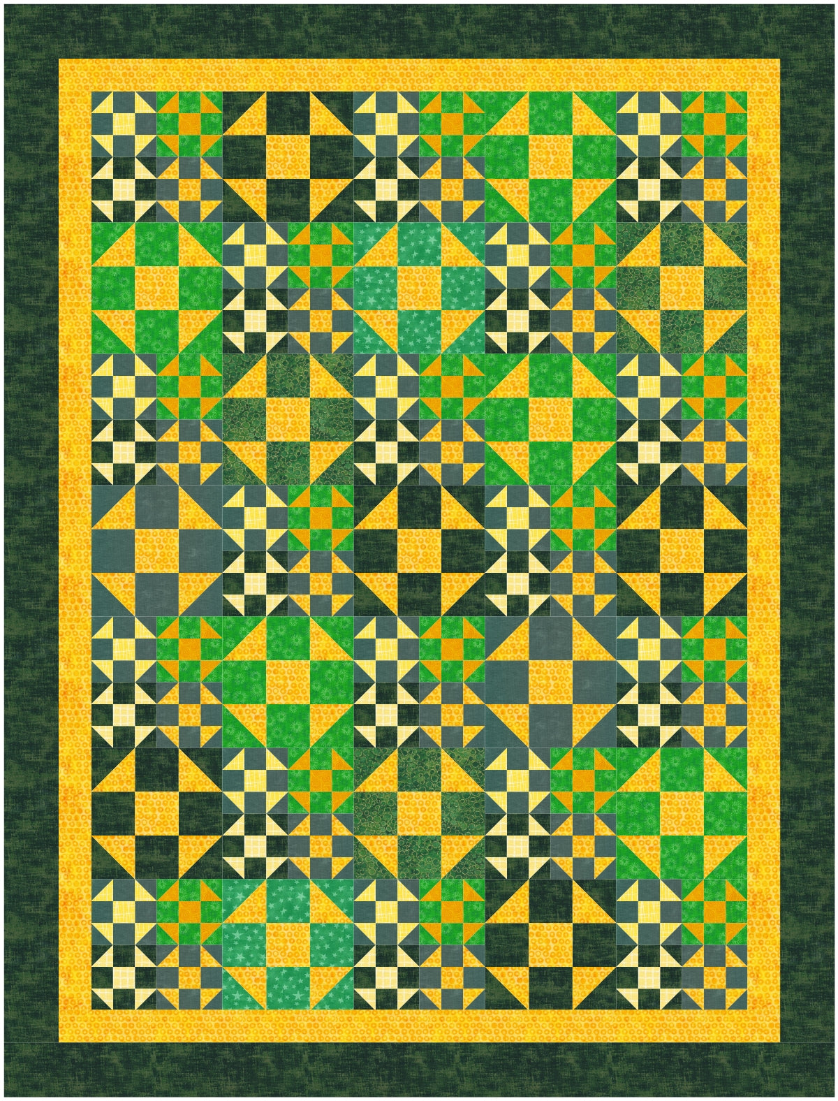 BL219 Shoo Bee scrappy quilt pattern and Accuquilt friendly rotary cutting instructions always included