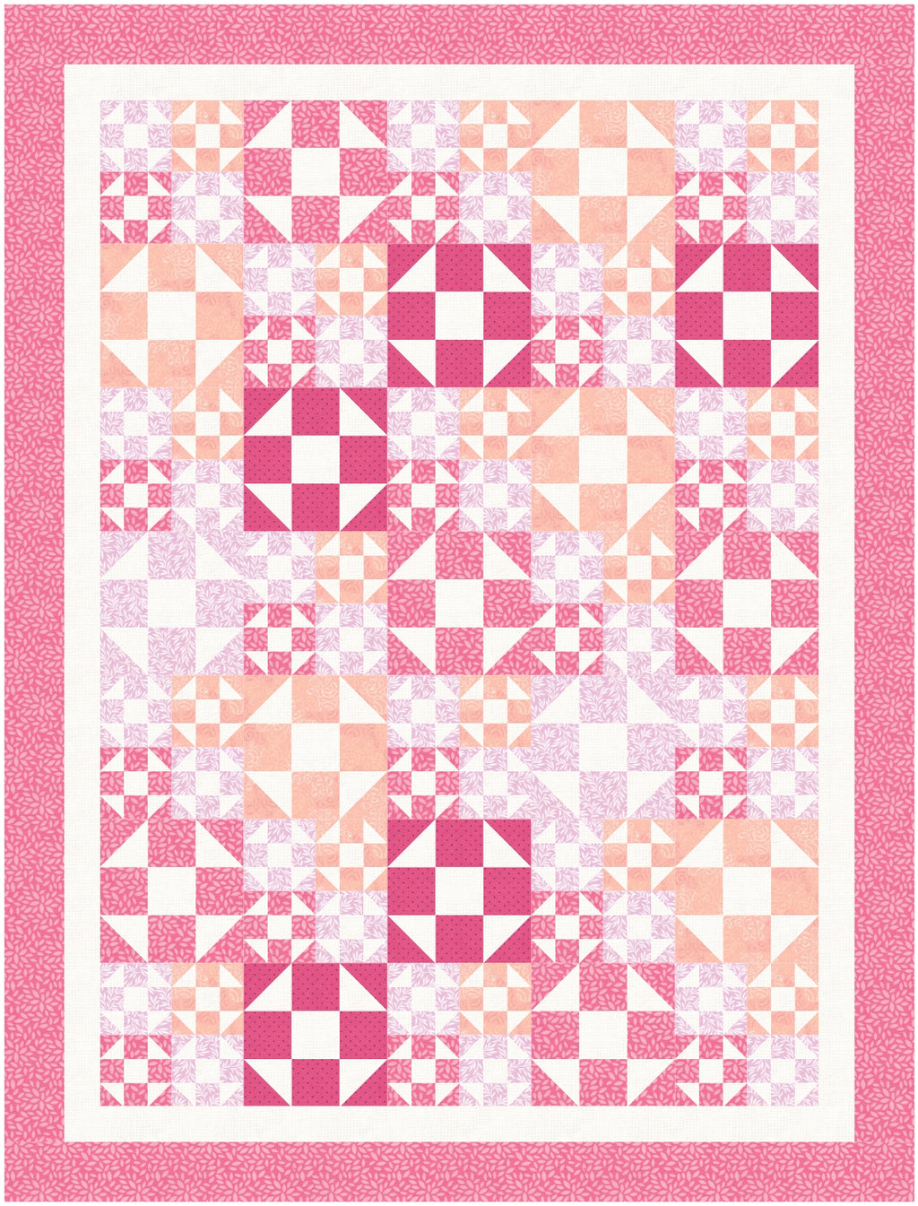 BL219 Shoo Bee scrappy quilt pattern and Accuquilt friendly rotary cutting instructions always included
