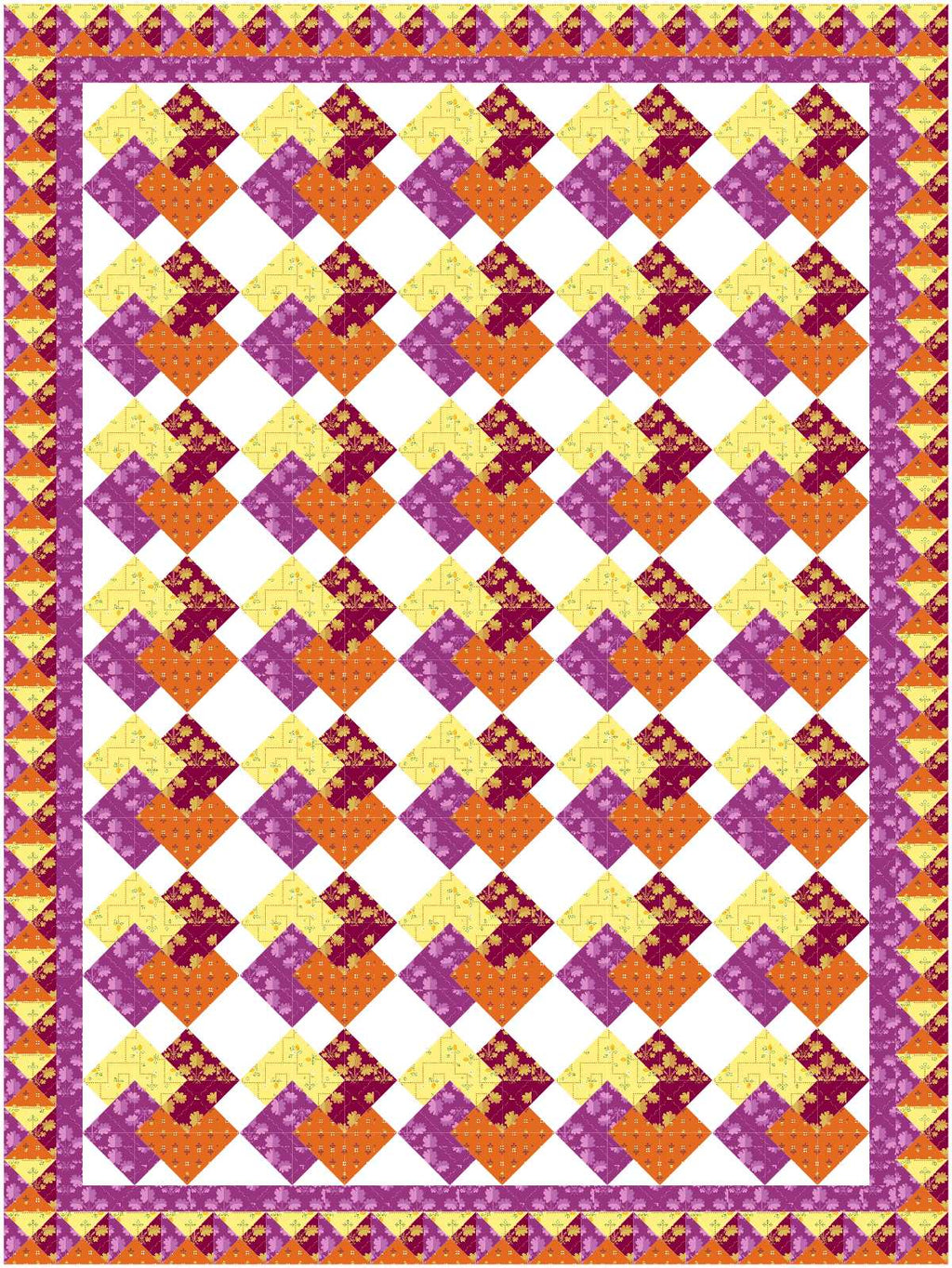 BL229 Shuffle Quilt Kit LARGE Norahs Garden