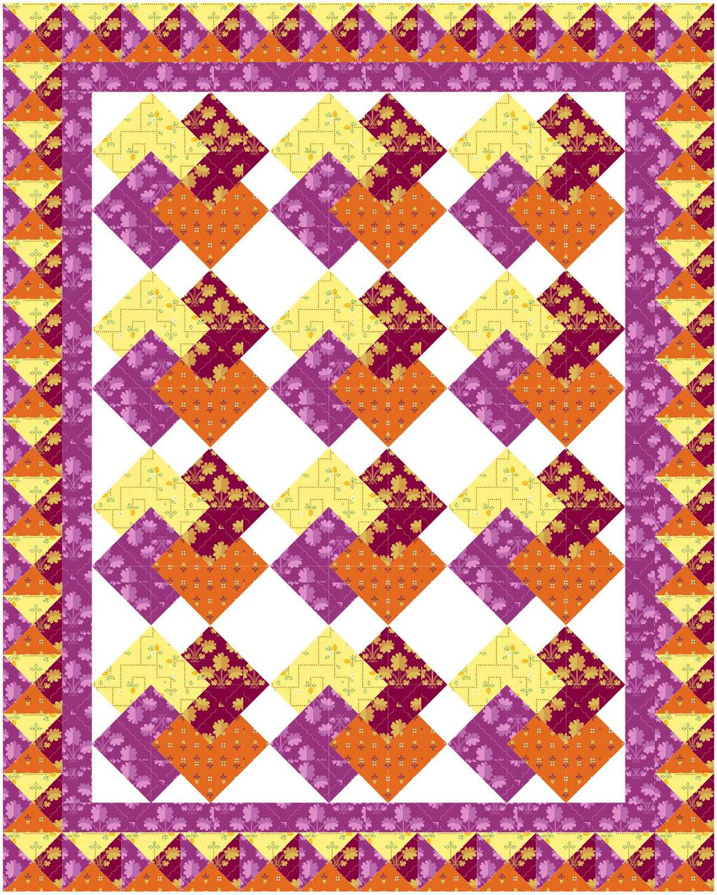 BL229 Shuffle Quilt Kit MED Norahs Garden