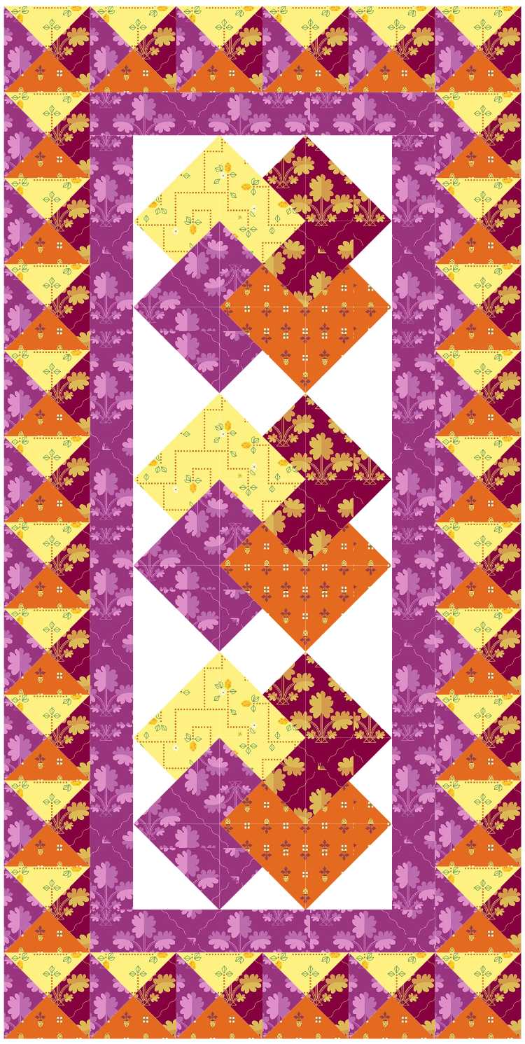 BL229 Shuffle Quilt Kit SMALL Norahs Garden