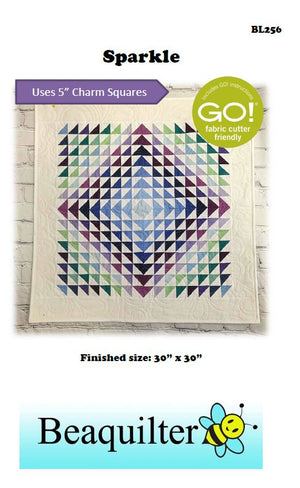 BL256 Sparkle Charm Pack 5" Quilt pattern Accuquilt  friendly rotary cutting included