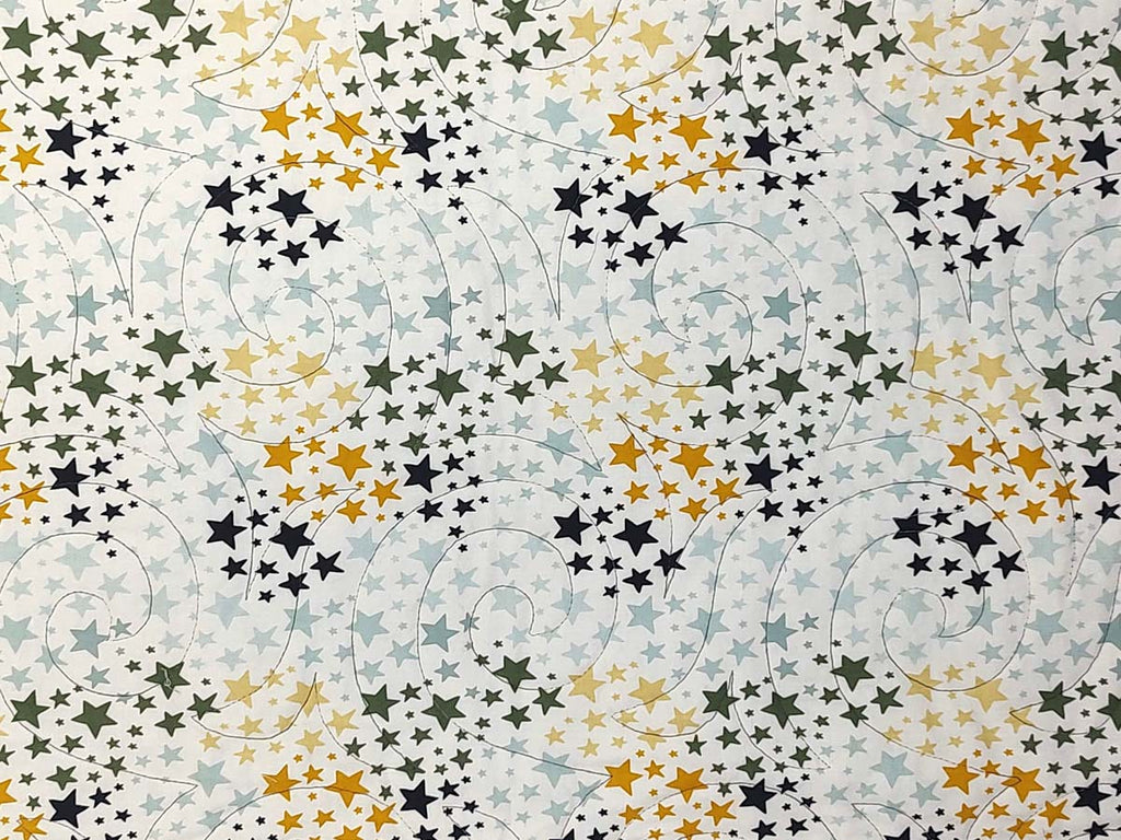 Brown Green and Purple Spider Web baby quilt