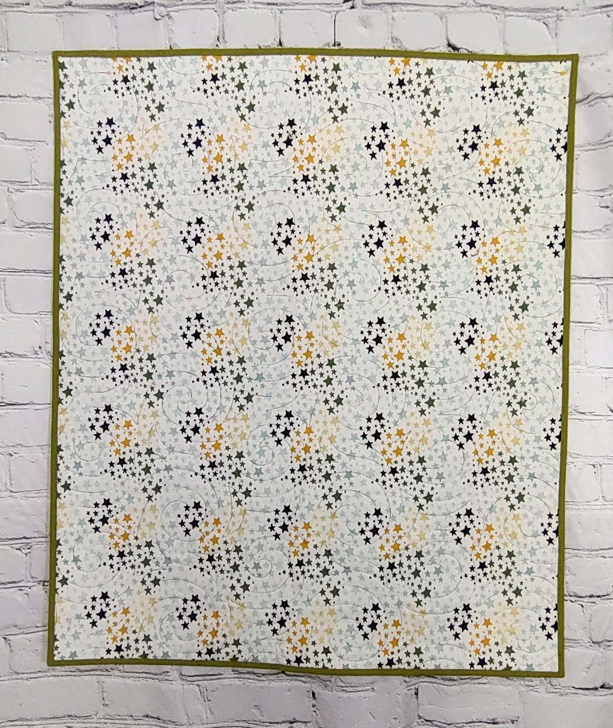 Brown Green and Purple Spider Web baby quilt