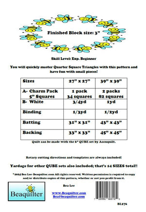 BL276 Spring Flowers Quilt pattern 2 sizes charm pack and Accuquilt friendly