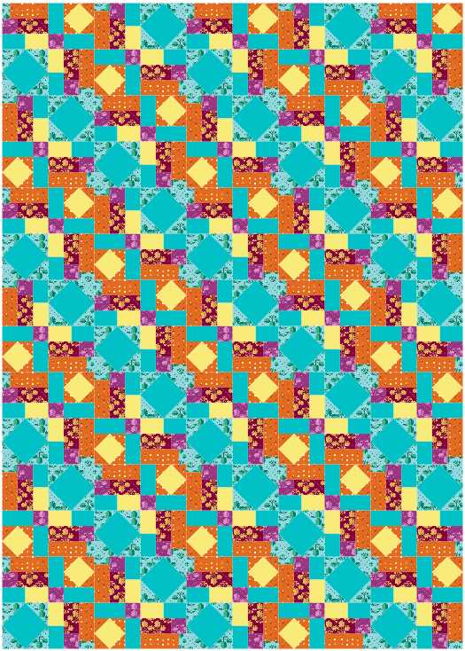 BL233 Stained Glass Quilt Kit M Norahs garden