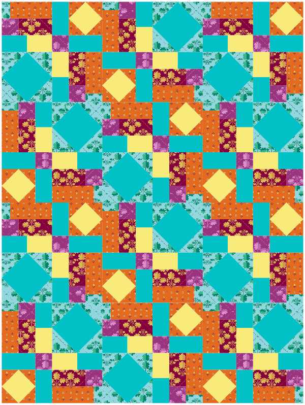 BL233 Stained Glass Quilt Kit S Norahs Garden