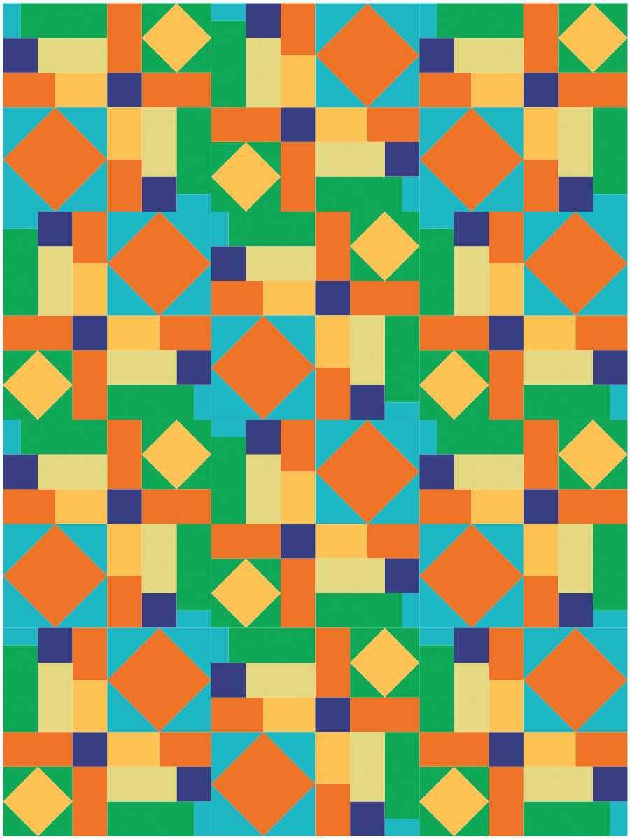 BL233 Stained Glass Quilt Fabric Kit