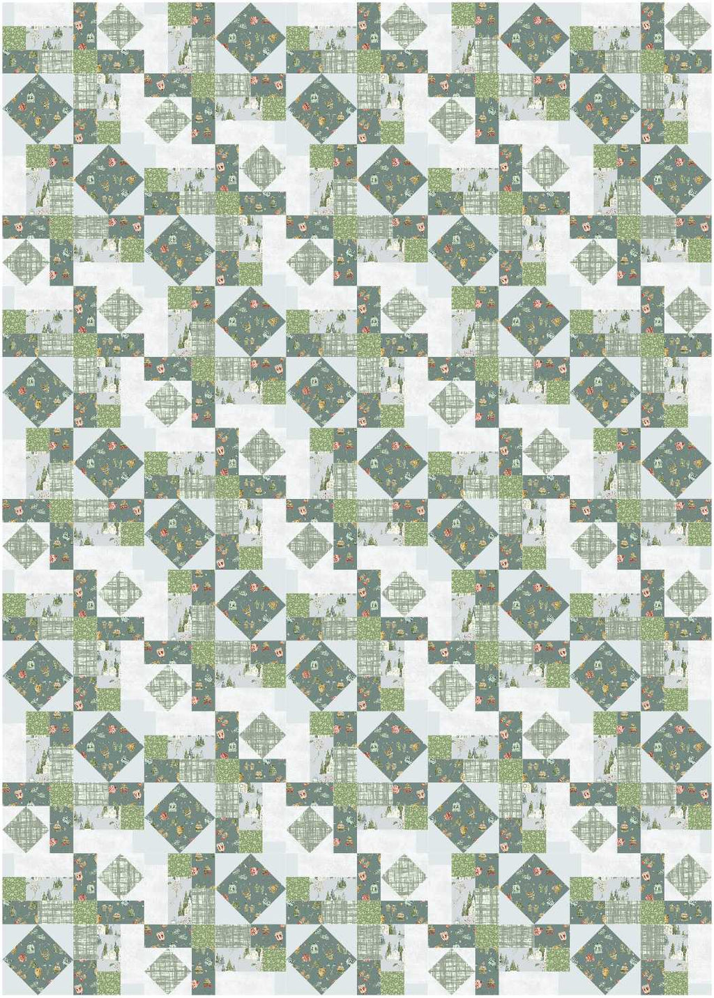 BL233 Stained Glass Quilt Fabric Kit MEDIUM