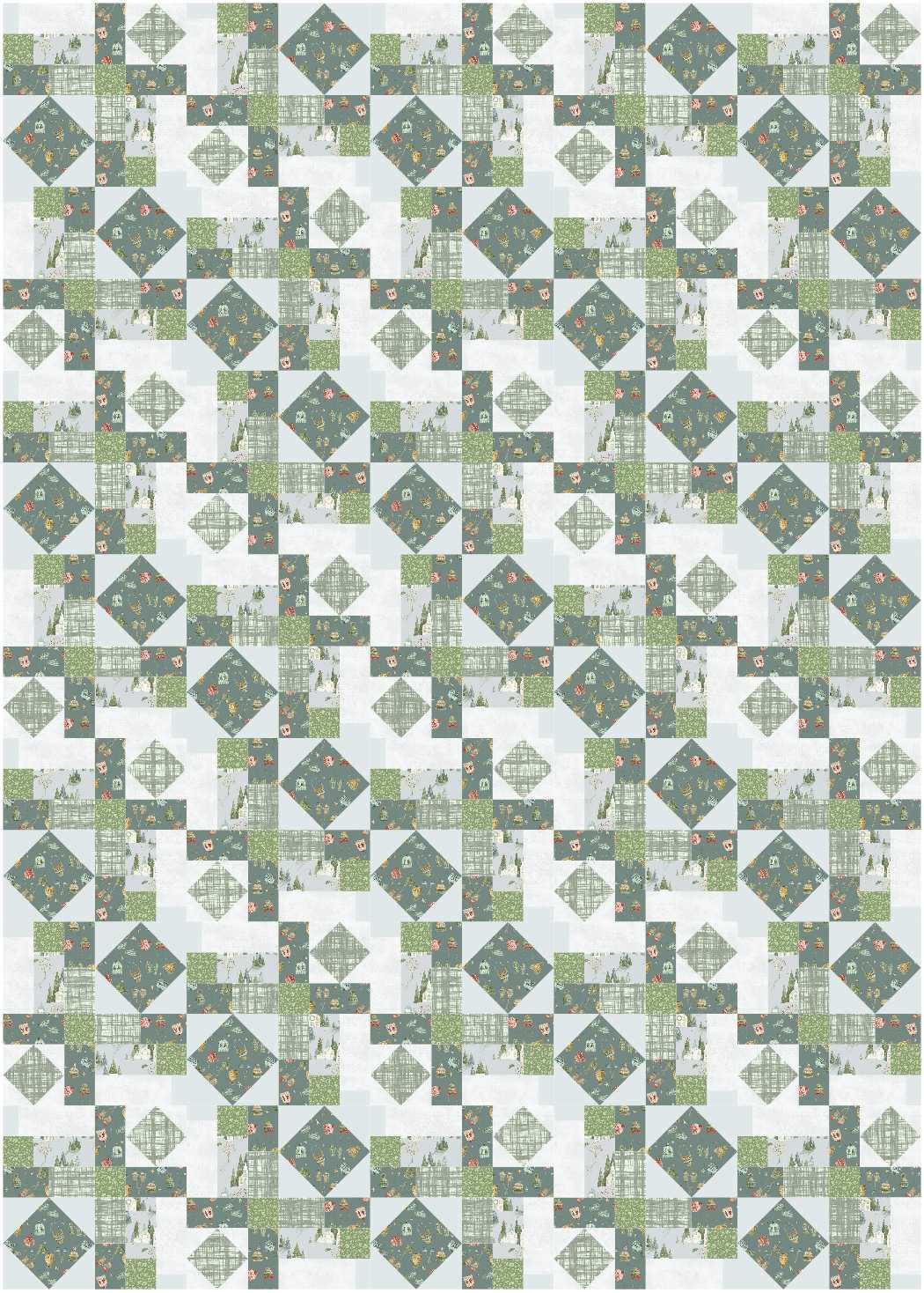 BL233 Stained Glass Quilt Fabric Kit MEDIUM