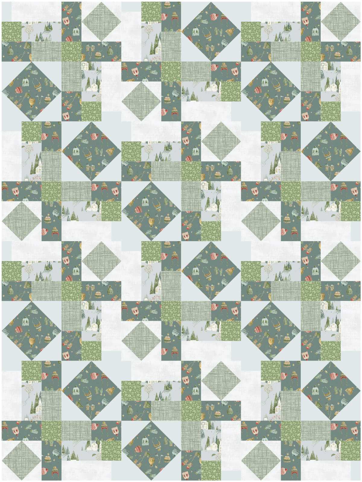 BL233 Stained Glass Quilt Fabric Kit SMALL