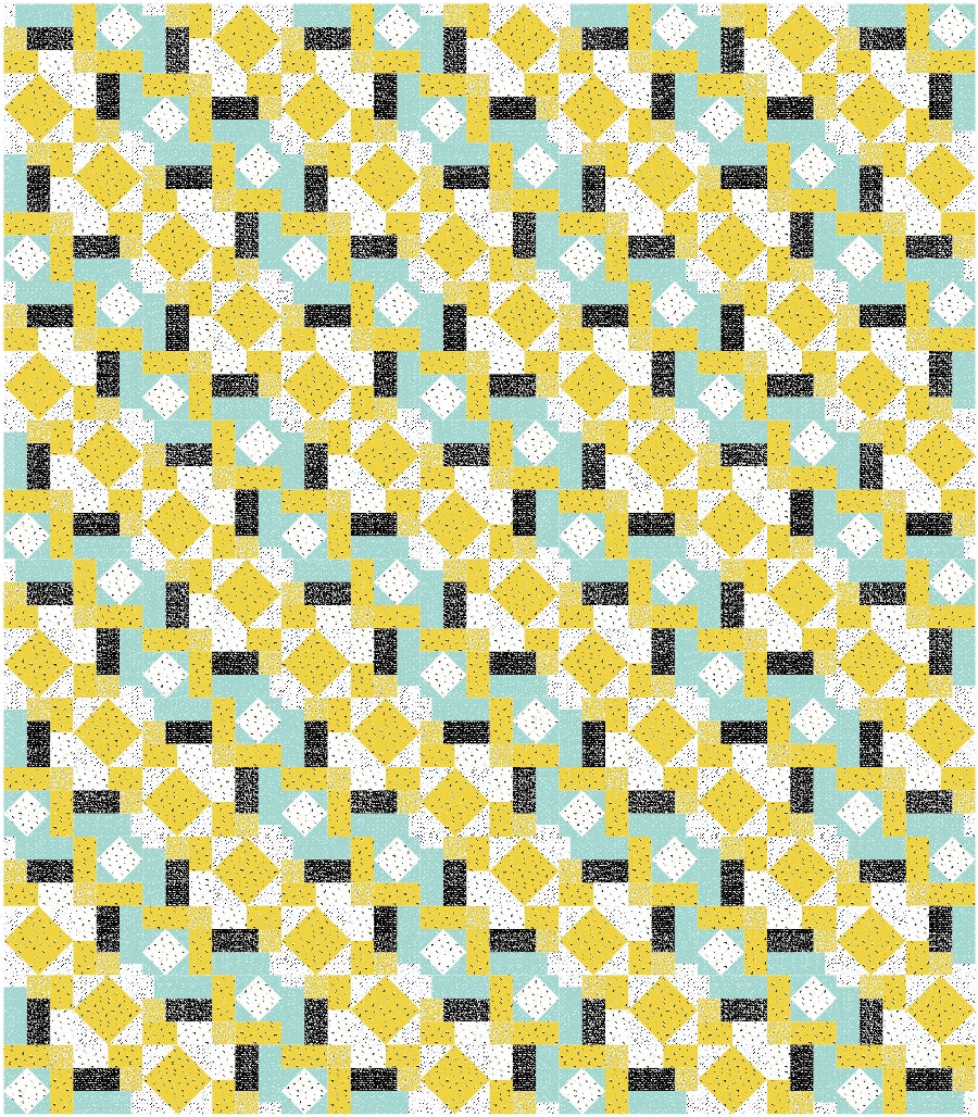 BL233 Stained GlassQuilt pattern Accuquilt friendly 3 sizes